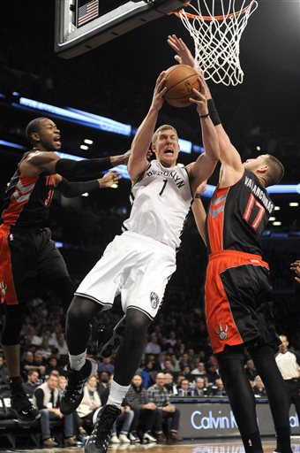 Valanciunas's size may be problematic for the Nets on both offense and defense.